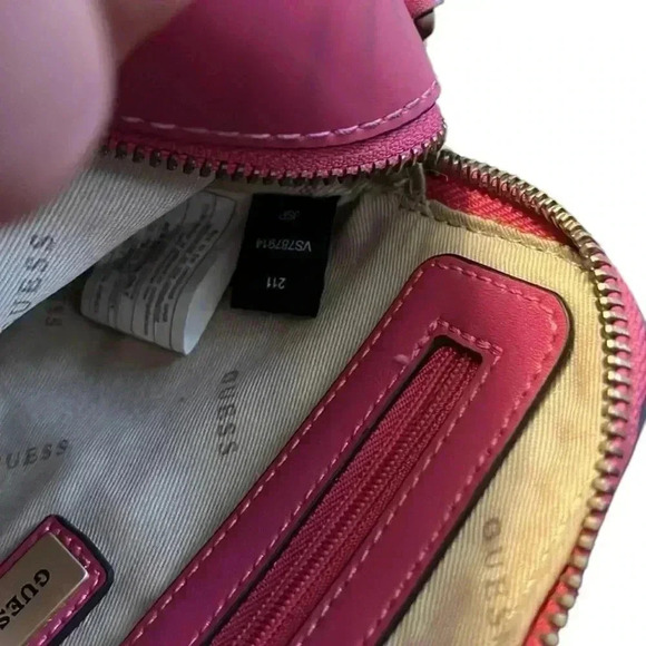 GUESS Noelle Crossbody Camera Bag Pink/ Fuchsia - Picture 5 of 7